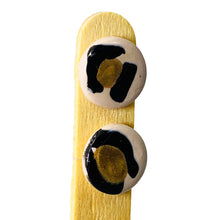 Load image into Gallery viewer, Ceramic Handmade Button Earring - Leopard
