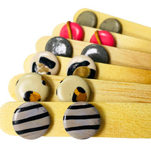 Load image into Gallery viewer, Ceramic Handmade Button Earring with Different Prints