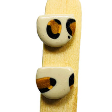 Load image into Gallery viewer, Ceramic Handmade Half Earring - Leopard