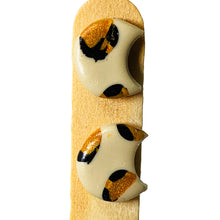 Load image into Gallery viewer, Ceramic Handmade Moon Earring - Leopard