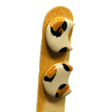 Load image into Gallery viewer, Ceramic Handmade Moon Earring - Leopard