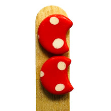 Load image into Gallery viewer, Ceramic Handmade Moon Earring with Drops