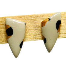 Load image into Gallery viewer, Ceramic Handmade Vase Earring - Leopard