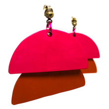 Load image into Gallery viewer, Half Moon Aluminum Handmade Earring