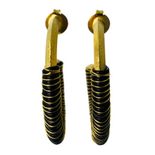 Load image into Gallery viewer, Jurerê Gold Handmade Hoop with Leather