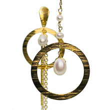 Load image into Gallery viewer, Lençois Gold Handmade Earring with Pearl