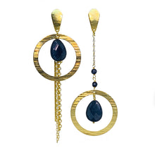 Load image into Gallery viewer, Lençois Gold Handmade Earring with Stone