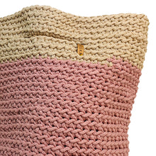 Load image into Gallery viewer, Nautical Corded Handmade Eco-friendly Handbag - Pink, Rose and Sand