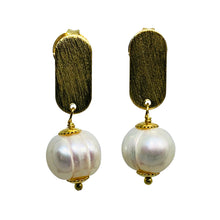 Load image into Gallery viewer, Noronha Gold Handmade Earring with Pearl