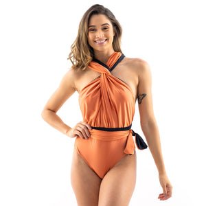 5 in 1 Bathsuit One Piece Swimsuit - Orange
