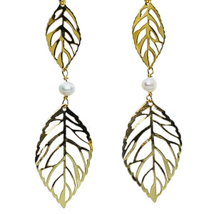 Amazonia Gold Handmade Earring with Pearl