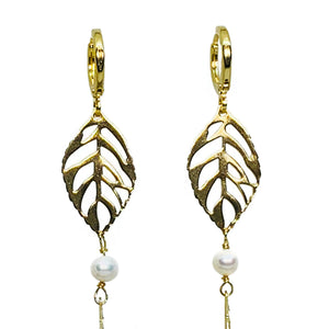 Amazonia Gold Handmade Earring with Pearl