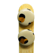 Load image into Gallery viewer, Ceramic Handmade Button Earring - Leopard
