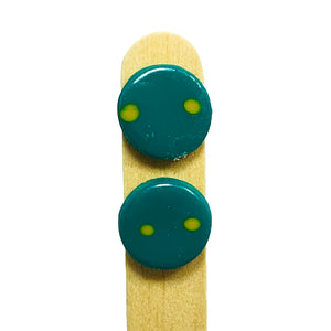 Ceramic Handmade Button Earring with Drops
