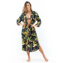 Load image into Gallery viewer, Cover-up Dress with Buttons - Tropical
