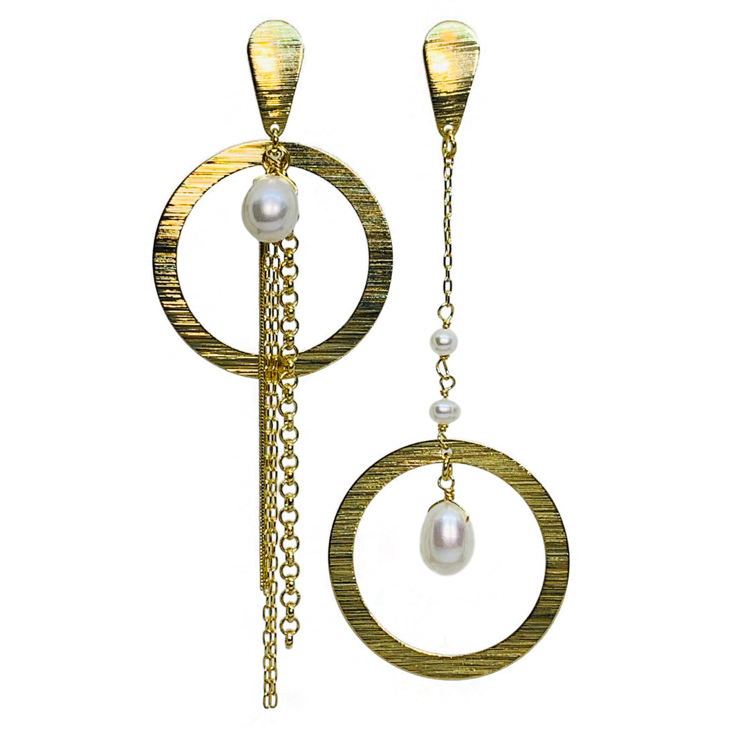 Lençois Gold Handmade Earring with Pearl