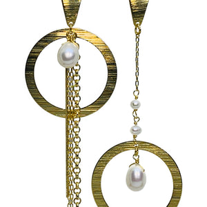 Lençois Gold Handmade Earring with Pearl