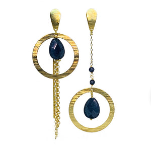 Lençois Gold Handmade Earring with Stone