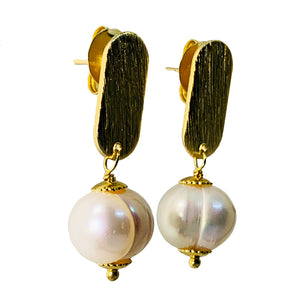 Noronha Gold Handmade Earring with Pearl