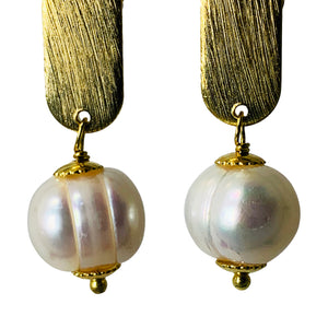 Noronha Gold Handmade Earring with Pearl