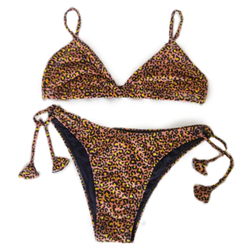 Tie Brazilian Bikini Bottom - Leopard